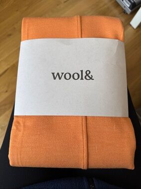 Wool& Sierra Sleeveless Midi A-Line Dress in Orange Horizon, size M-Long.